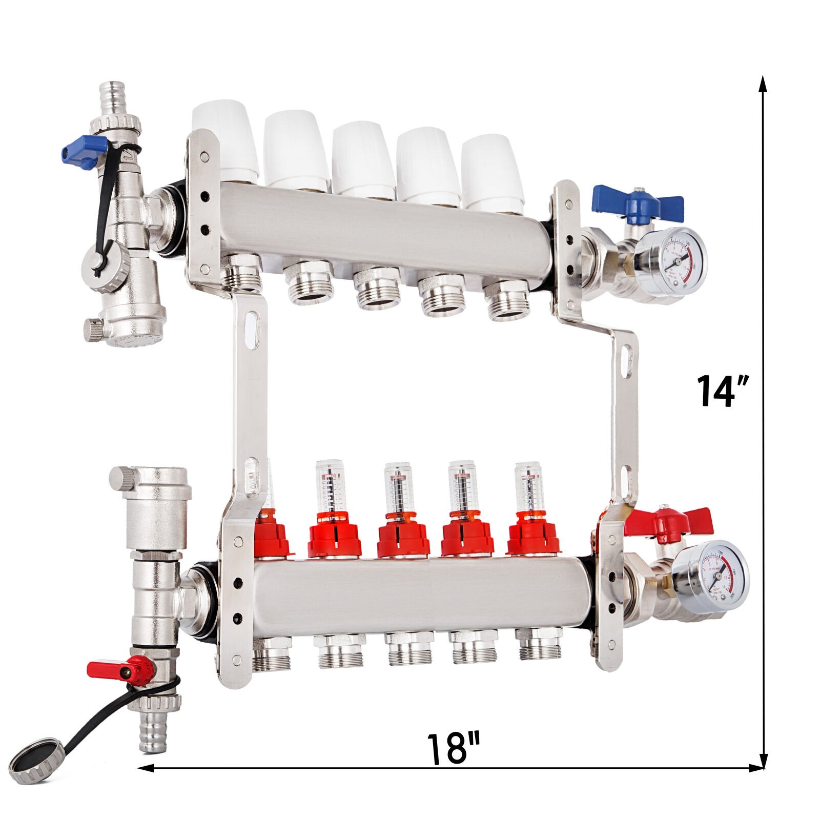 5 Filiale Pex Riscaldamento A Pavimento Radiante Set/kit Long Life Pex Radiant