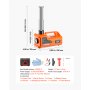 VEVOR Cric Idraulico Elettrico per Auto da Pavimento Pompa Aria Portatile 5 Tonnellate, Martinetto Altezza di Sollevamento 155-450 mm, per Cambio Pneumatici, Luce LED, SUV, Berline, Pickup, Officina