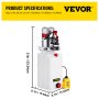 VEVOR Pompa Idraulica Pompa Idraulica 12V Dc Singola Agendo Con Serbatoio in Plastica Per Elevatore (6L)