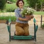 VEVOR Inginocchiatoio Sedile da Giardino, 152 mm Larghezza, Sgabello Robusto Giardino Pieghevole con 2 Borse per Attrezzi, Allevia Dolore al Ginocchio alla Schiena, Panca Giardino Portatile