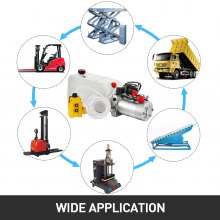 VEVOR Pompa idraulica 12V Dc a singolo effetto con cassa in plastica per sollevatore (7L)