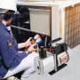 VEVOR Pompa a Vuoto 35,6 x 12,7 x24,4 cm Pompa a Vuoto per Aria Condizionata 226,53 L/min a Due Stadi 220V 0,3PA Strumento HVA per Vuoto Ultimate per Riparazione di Automobili Evacuazione Sotto Vuoto