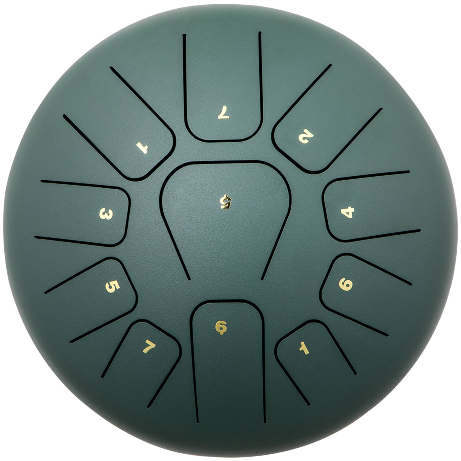 VEVOR Tamburo d'acciaio 11 note Strumento a Percussione Tamburo per Linguetta da 8 Pollici, Tamburo per Linguetta in Acciaio, Strumenti per Batteria in Acciaio con Borsa, Staffa per Mazzuolo Verde