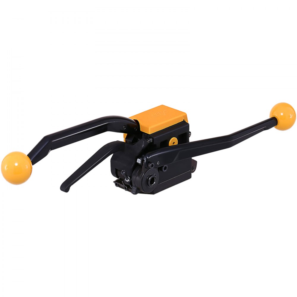 VEVOR Kit Imballaggio per Reggette Imballatore Lega Attrezzo Acciaio per Pacco Sigillatura in Giallo La Cinghia d'Imballaggio Termoplastica Macchina Imballatrice a Nastro Manuale in Acciaio