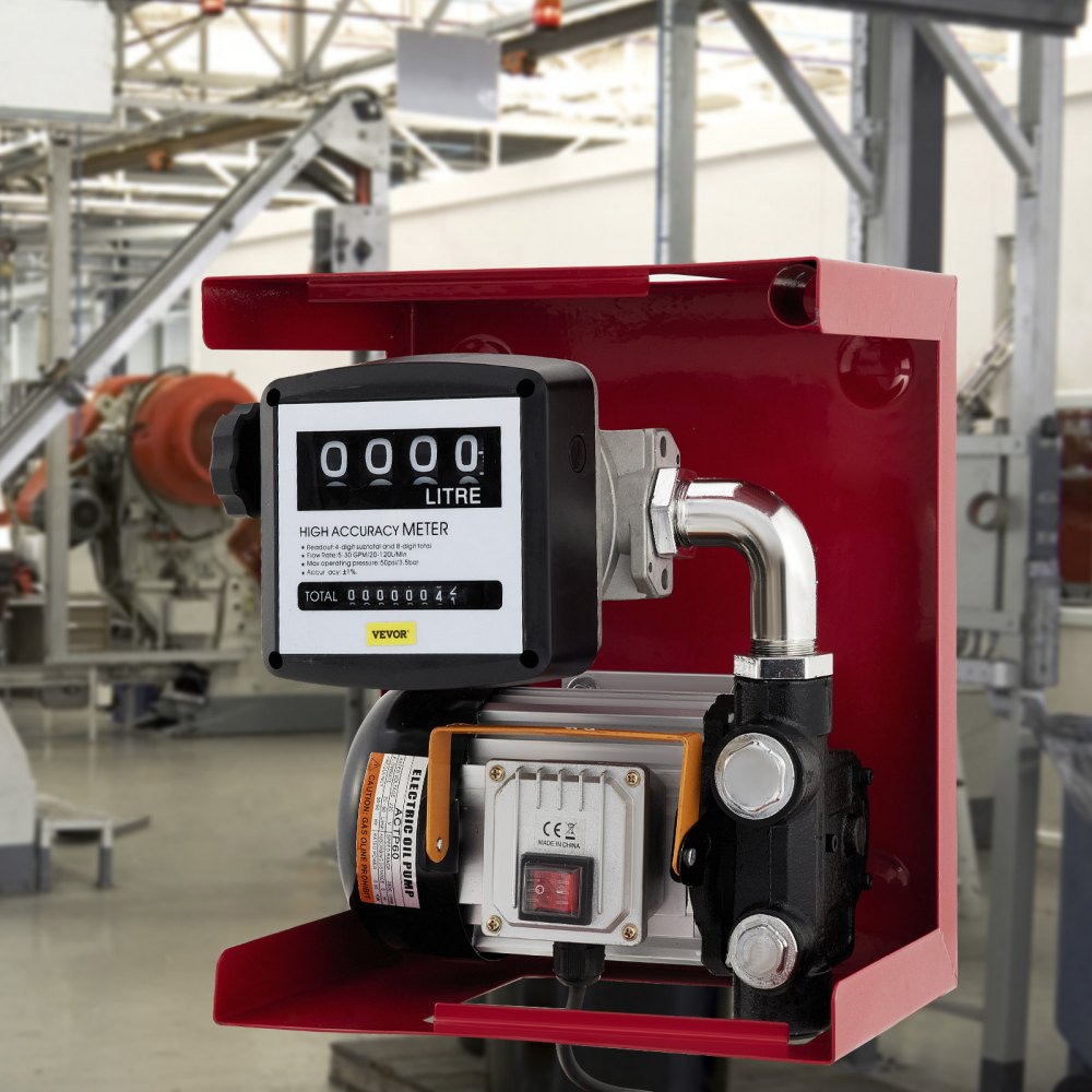 VEVOR Pompa 220V Portata Max. da 60L/min per Diesel & Cherosene Funzione Automatica con Pistola da Operazione Manuale Motore 550W 3600 giri/min