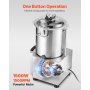 VEVOR Robot da Cucina e Tritatutto per Verdure 18 L Frullatore in Acciaio Inox