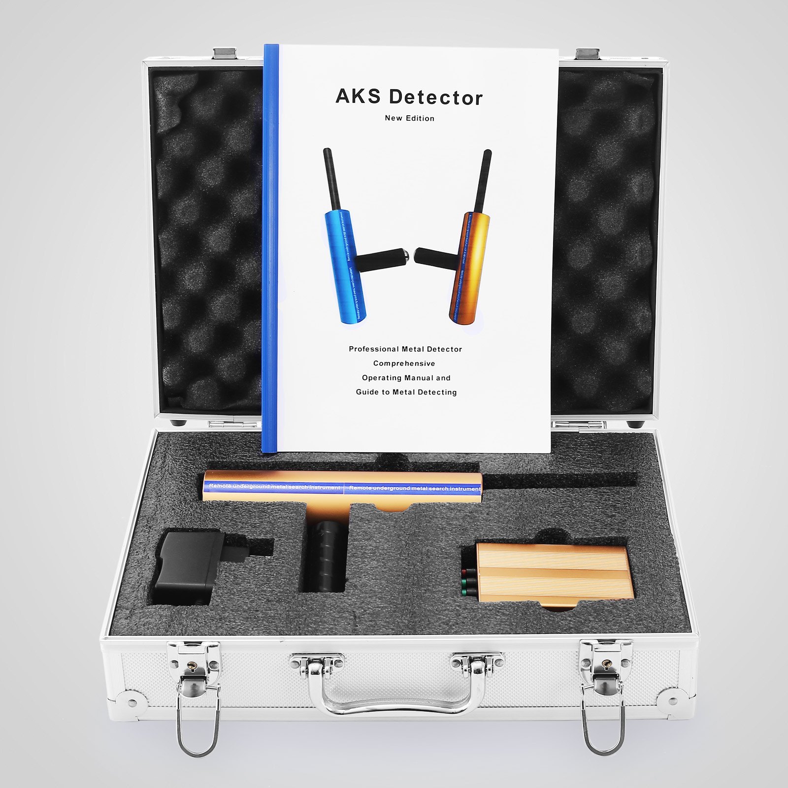 Aks 3d Metal Detector Metallo/oro Rivelatore Hunter +trasmettitore +batteria