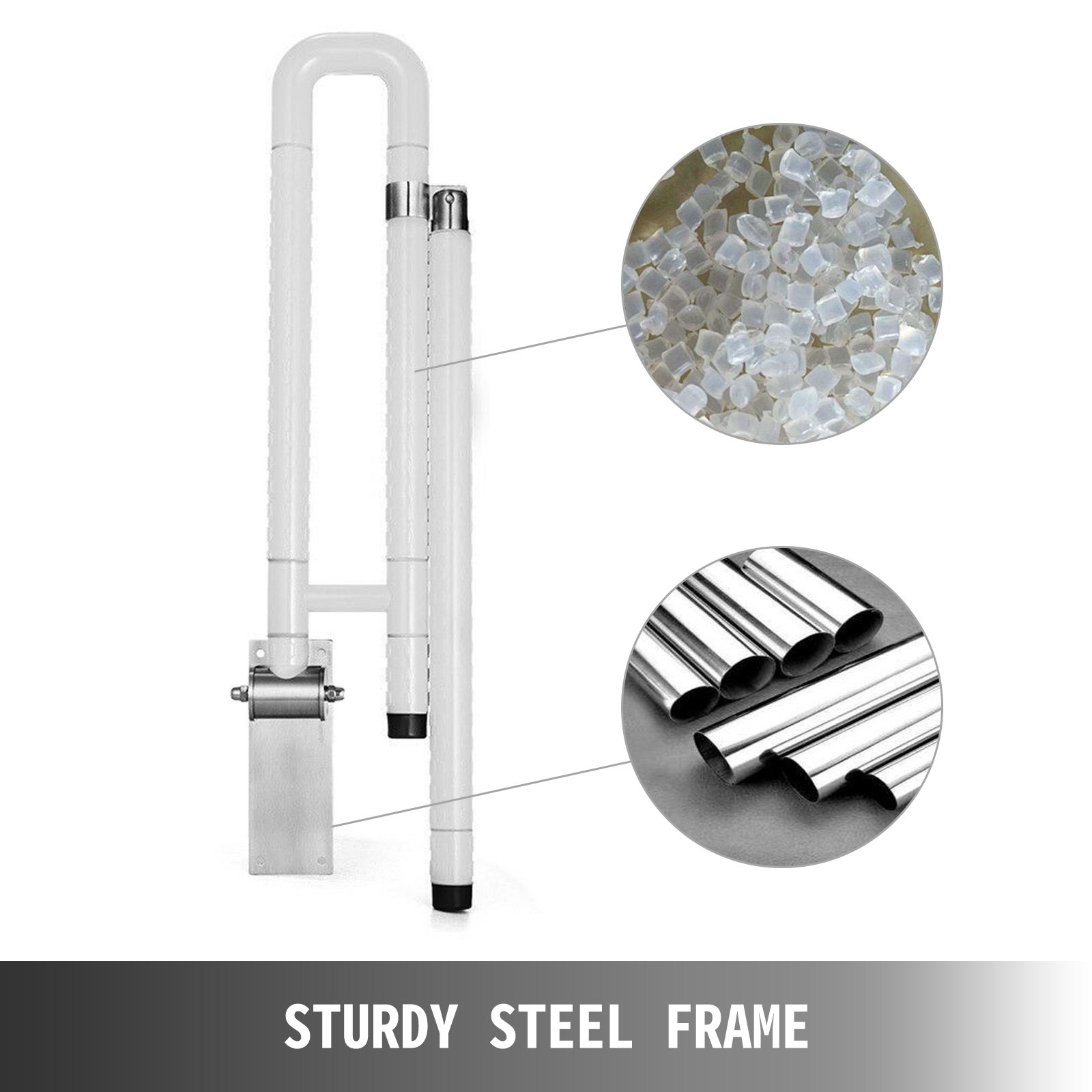 Maniglione Pieghevole Per Anziani Disabili 60cm Ribaltabile Da Muro In Acciaio