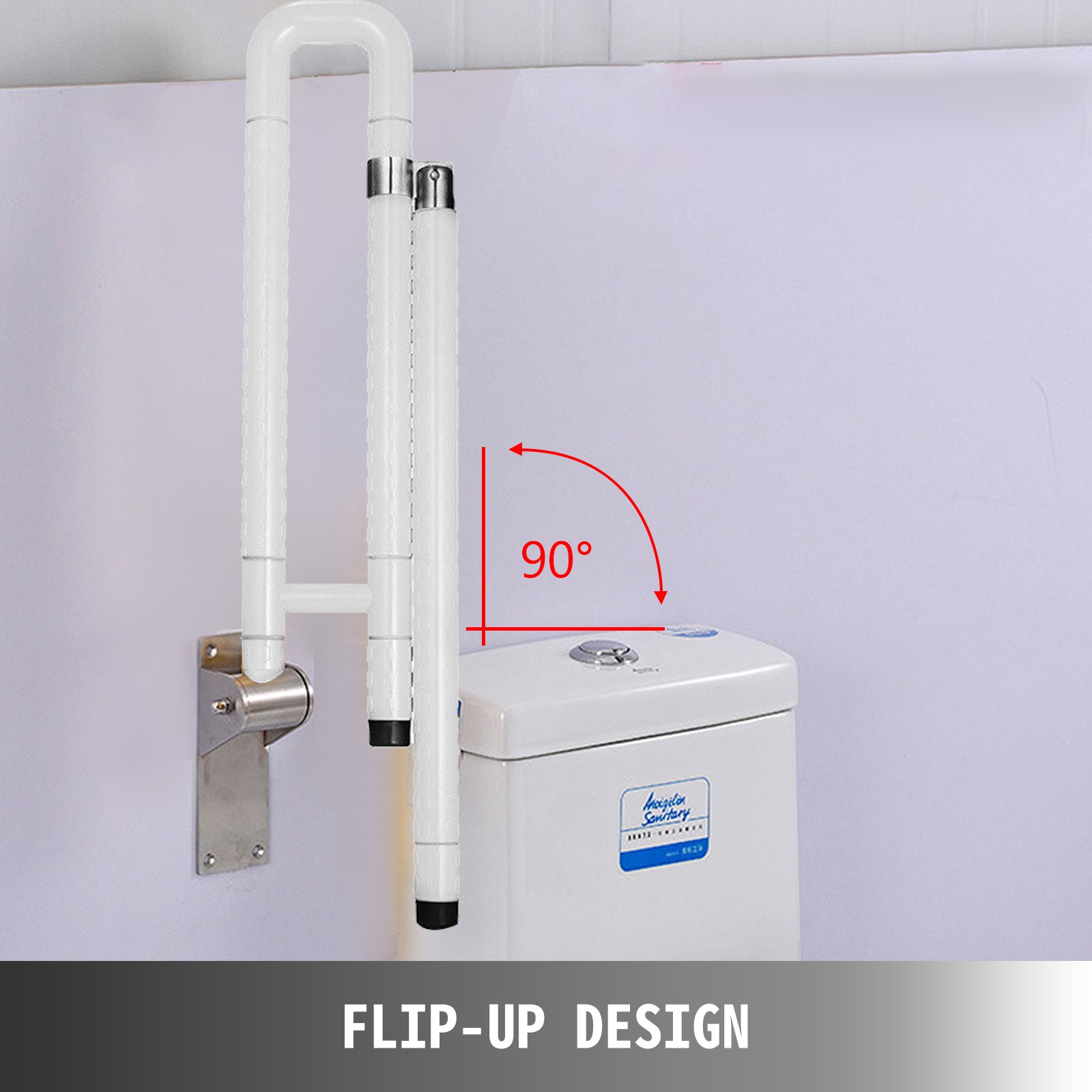 Maniglione Pieghevole Per Anziani Disabili 60cm Ribaltabile Da Muro In Acciaio