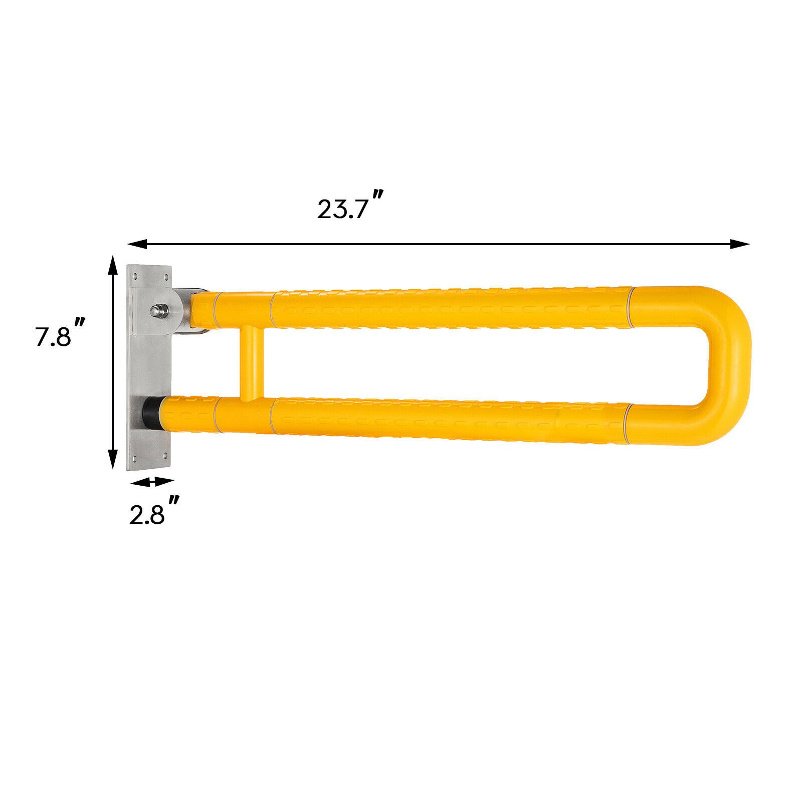 Maniglione Barra Ribaltabile Per Disabili Giallo Impugnature Piegato 100kg/220lb