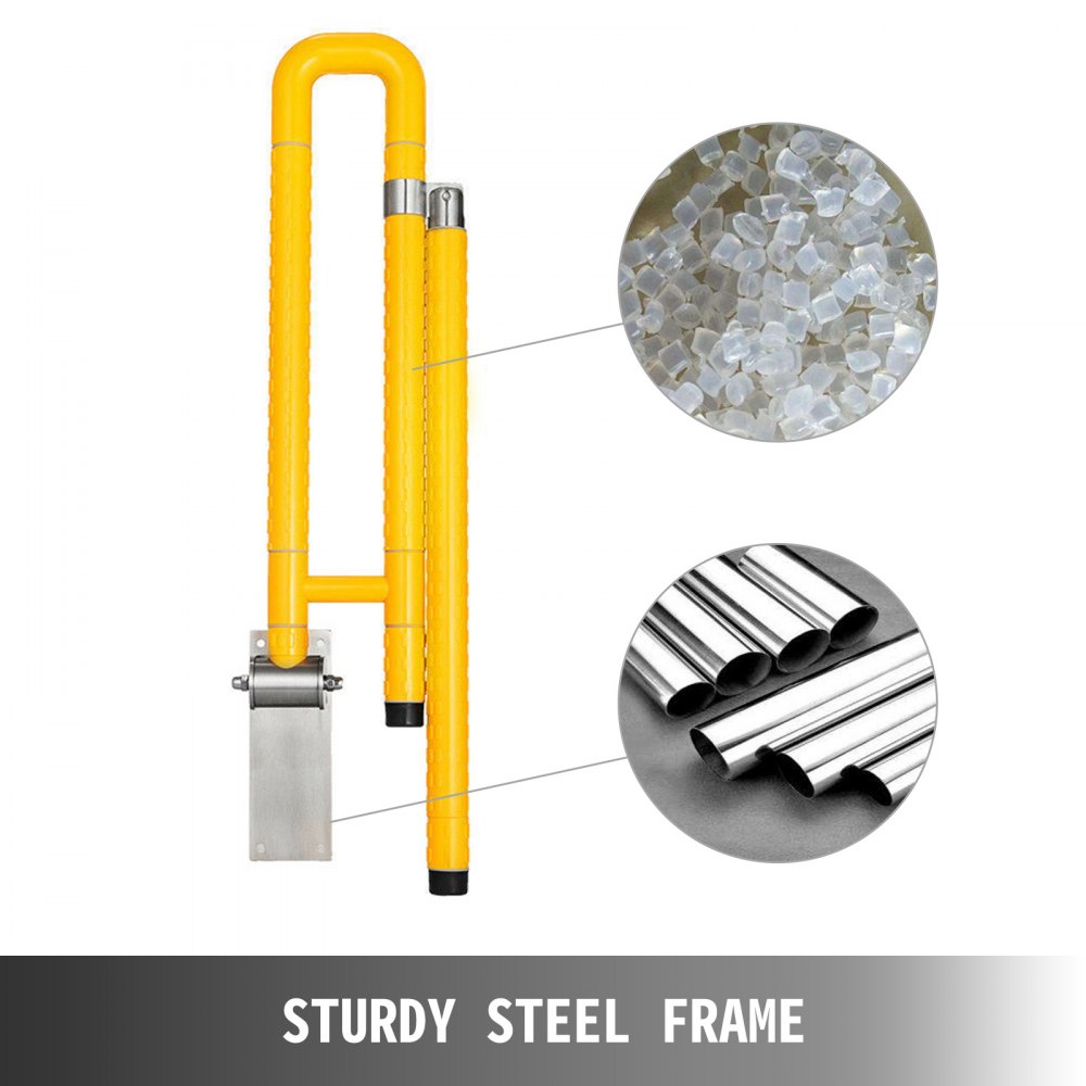 Maniglione Per Disabili Con Leva Pieghevole Impugnature Montaggio A Parete