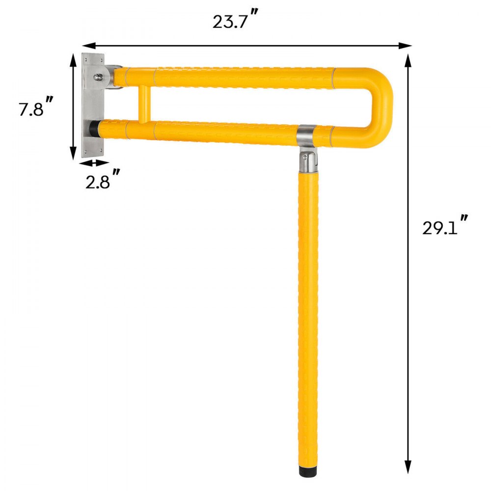 Maniglione Per Disabili Con Leva Pieghevole Impugnature Montaggio A Parete