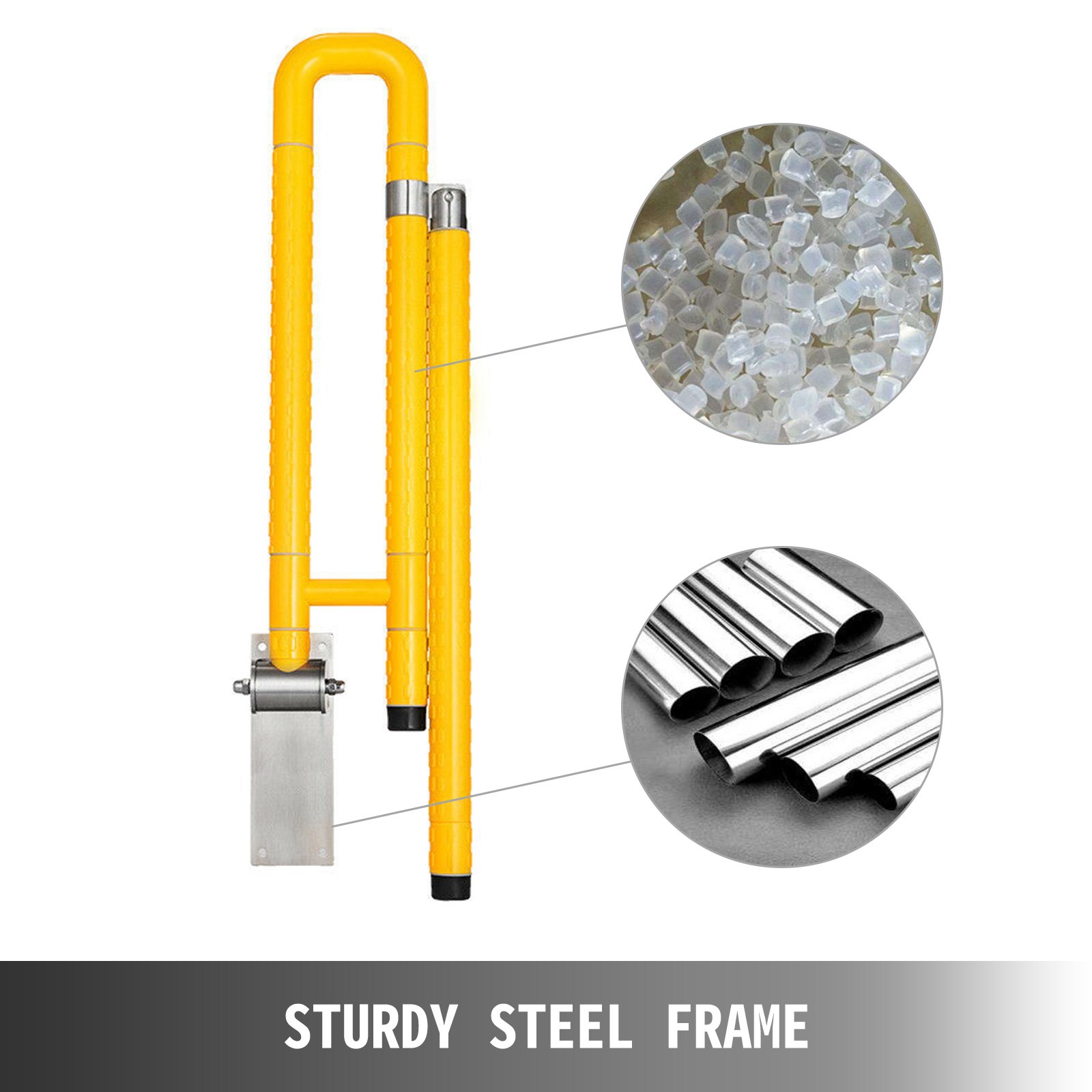 Maniglione Per Disabili Con Leva Pieghevole Impugnature Montaggio A Parete