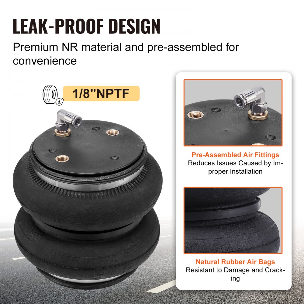 VEVOR Airbag Suspension Kit, Air Spring Suspension Kit Compatible with 2019-2023 Chevrolet Silverado 1500 and GMC Sierra 1500 4WD RWD, 5000 lbs load, 5 to 100 PSI