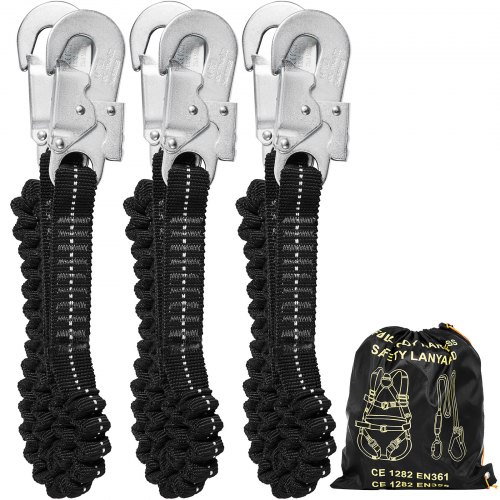 3 Pcs Cordino Imbracatura Di Sicurezza Anticaduta 1.8m Corda Max 100 Kg 22,2 Kn