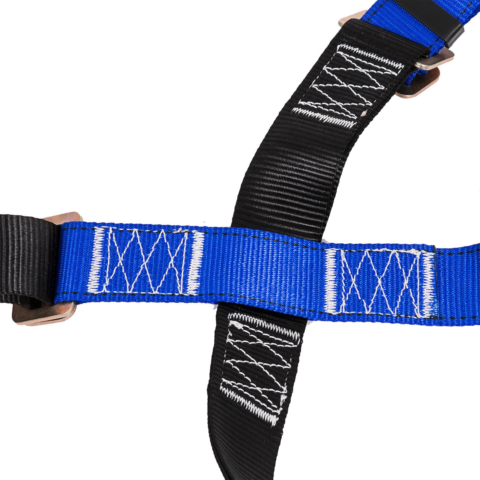 Fall Protection Full Body Construction Harness and Shock Absorbing Lanyard Combo Set