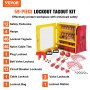VEVOR Kit di Etichettatura per Blocco Elettrico 59 Pezzi, Stazioni di Etichettatura per Blocco di Sicurezza PCS con Lucchetti, Fermagli, Etichette, Fascette, Blocco Prese, Blocco Cavi, Borsa di Blocco