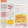 VEVOR Electric Lockout-Tagout Kit, 60-piece safety lockout-tagout station including padlocks, hasps, tags, nylon ties, expansion kit and lockout station board