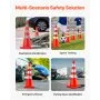VEVOR 6 pcs. Safety Cones, 37 x 90 cm Traffic Cones, PVC Construction Cones, Reflective Collars, Traffic Cones with Weighted Base, Traffic Control, Parking in Driveways and School Improvements