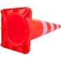 VEVOR 6 pcs. Safety Cones, 37 x 90 cm Traffic Cones, PVC Construction Cones, Reflective Collars, Traffic Cones with Weighted Base, Traffic Control, Parking in Driveways and School Improvements