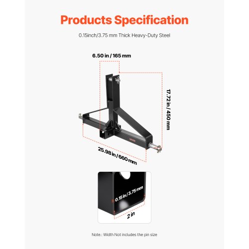 TOPTOW Adattatore Traino 3 In 1 Per ATV/UTV: Ricevitore 5 Cm Con Palla 1 7/8 E 2 Pollici