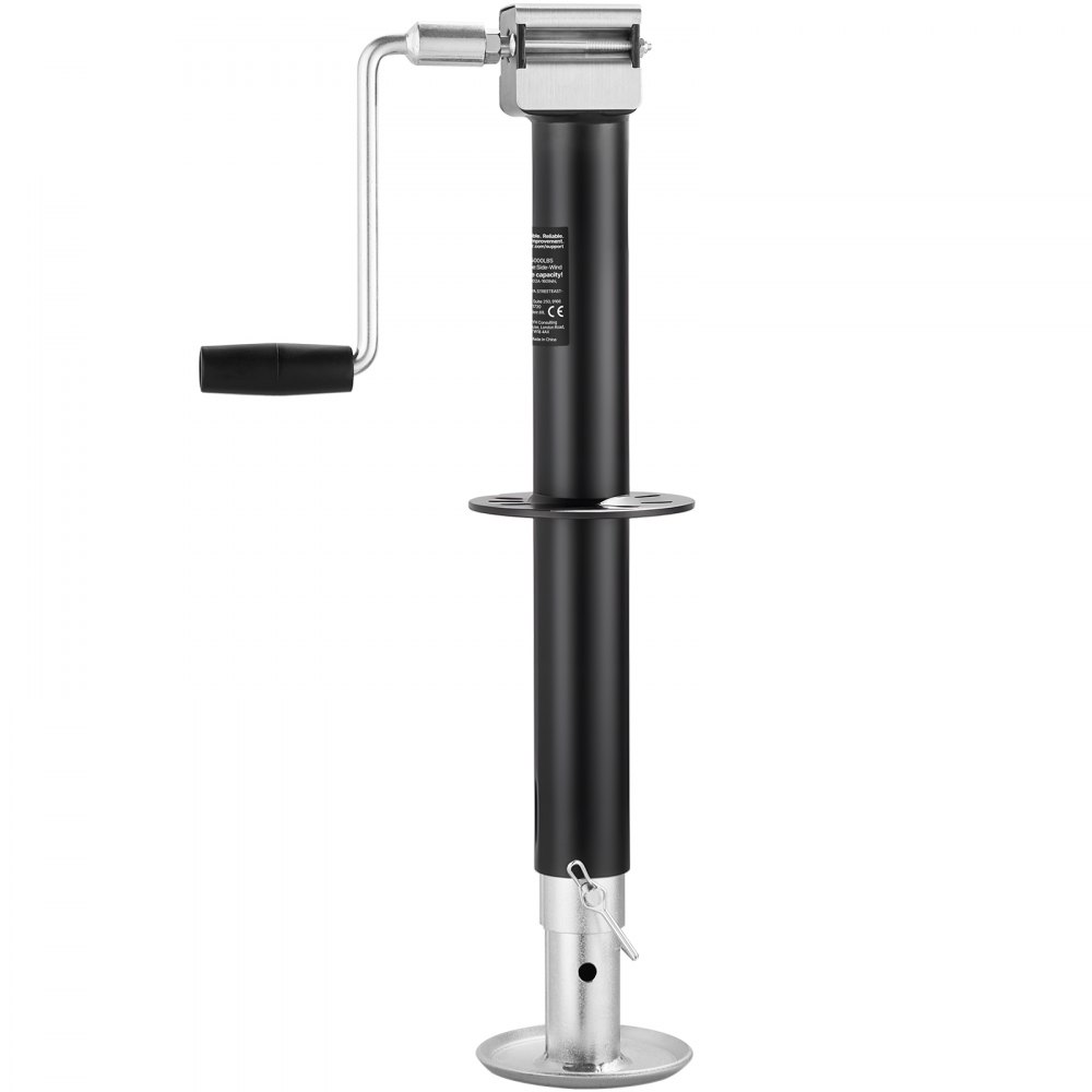 VEVOR Cric per Rimorchio a Telaio ad A Carico da 2267 kg, Corsa Verticale di 381 mm, Cric per Rimorchio con Gamba di Caduta Regolabile a 7 Livelli Compatibile con Trapano a Batteria, per Camper