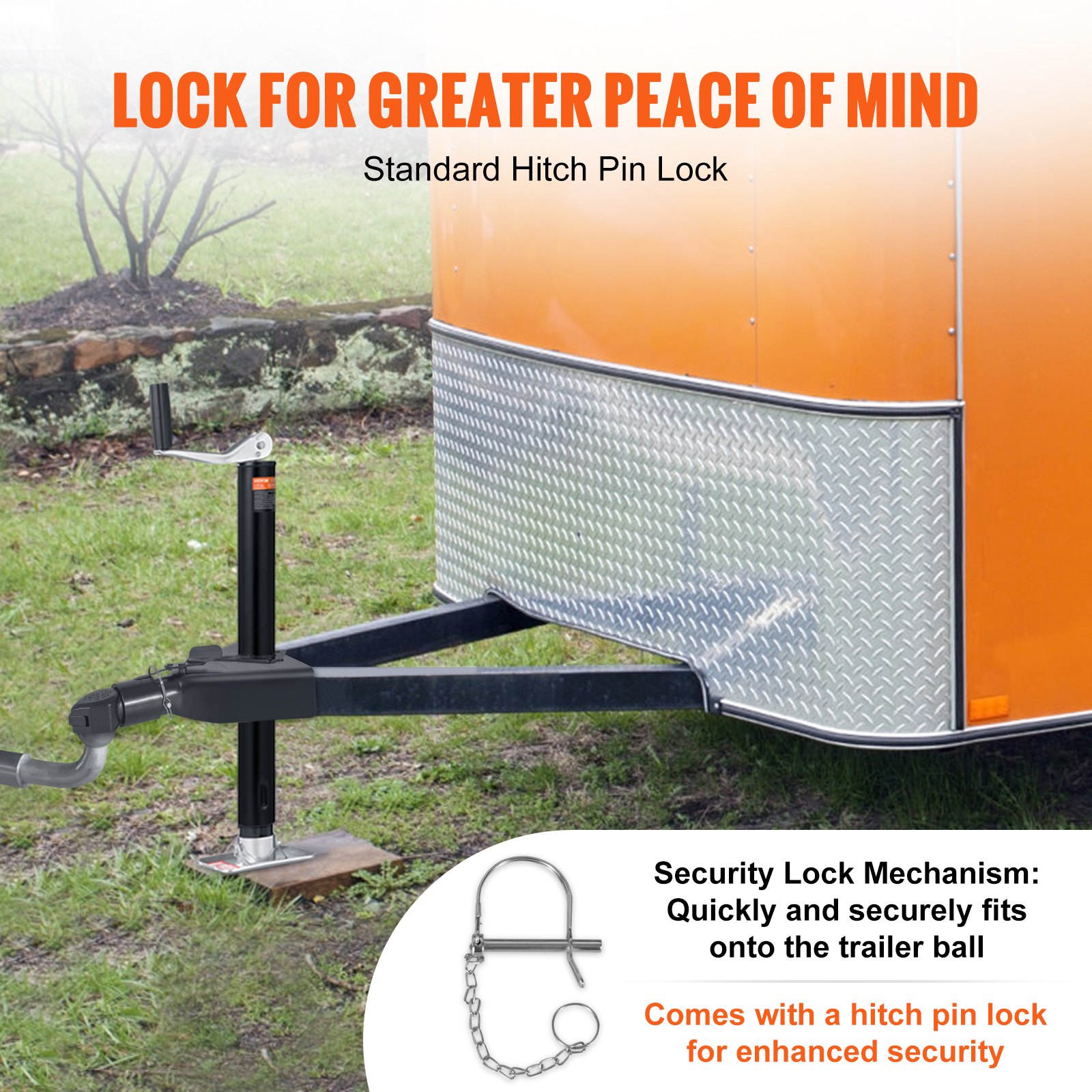 VEVOR Attacco per Rimorchio Telaio a Forma A, Kit Staffa Attacco per Rimorchio Angolo Manica Interna 50°, Diametro 59mm, Capacità 3175kg, Attacco per Montaggio Ghisa Traino di Camper, Camioncino, SUV