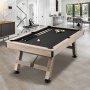 VEVOR Tavolo da biliardo 2,13 m, tavolo da biliardo con gambe regolabili, set tavolo da biliardo comprensivo di palline, stecche, gesso e spazzola, tavolo gioco biliardo per sale giochi