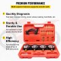 VEVOR 4 Pezzi Kit Misuratori di Vuoto per Sincronizzazione Carburatore, Depressurizzatore per Carburatore con Adattatori Corti, Carburatore per Vuoto, Sincronizzazione Carburatore