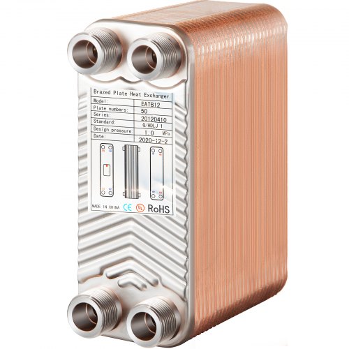 VEVOR Scambiatore di Calore 1 Mpa a Piastre in Acciaio Inox per L'Energia Solare