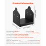 VEVOR Post Anchors, 2 pieces, inner dimensions 150x141 mm, compatible with 152.4x139.7/139.7x139.7/147.3x139.7 mm posts, screw-on sleeve for gazebo terrace railing support deck base plate, black