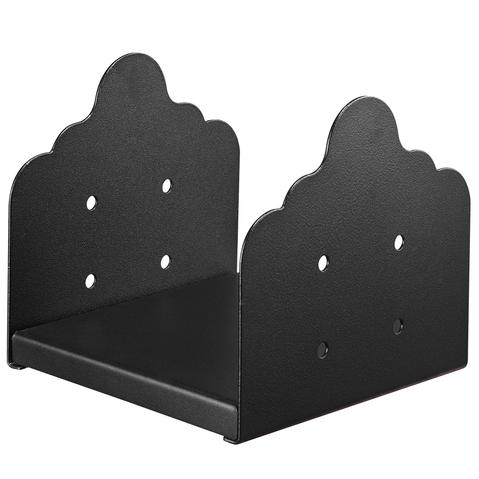 VEVOR Base per Pali 200 x 194 mm Dimensioni Interne 200 x 190 mm Staffe per Pali in Acciaio al Carbonio per Impieghi Gravosi, per Supporto Ringhiera per Gazebo, Piastra di Base per Ponte, 2 PZ, Nero