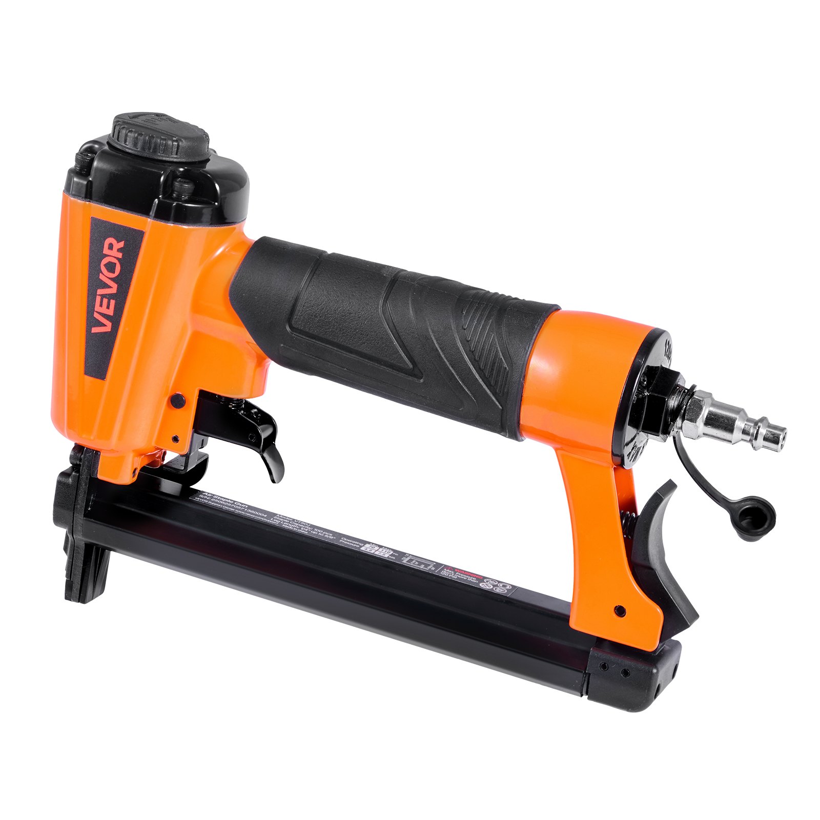 VEVOR Troncatrice Sparachiodi Pneumatica, per Tappezzeria Calibro 21 T50 per Punti Metallici da 10,8 mm della Serie 80, Graffettatrice Pneumatica da 70-110 PSI per Lavorazione del Legno, Tappezzeria