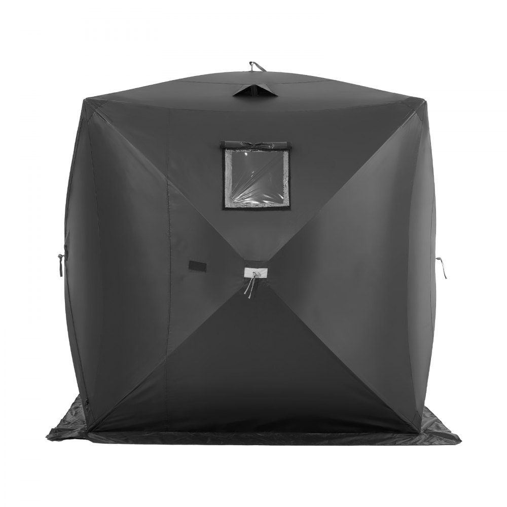 VEVOR Tenda da Pesca sul Ghiaccio 1,8 x 1,8 x 2 m Rifugio Portatile per Pesca sul Ghiaccio per 3-4 Persone, Tessuto Oxford 300D Impermeabile, con Ancore, Corde, Borsa da Trasporto, per Pesca Invernale