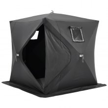 VEVOR Tenda Portatile Per Pesca sul Ghiaccio 2,3 x 2,3 x 2 m per 3-4 Persone