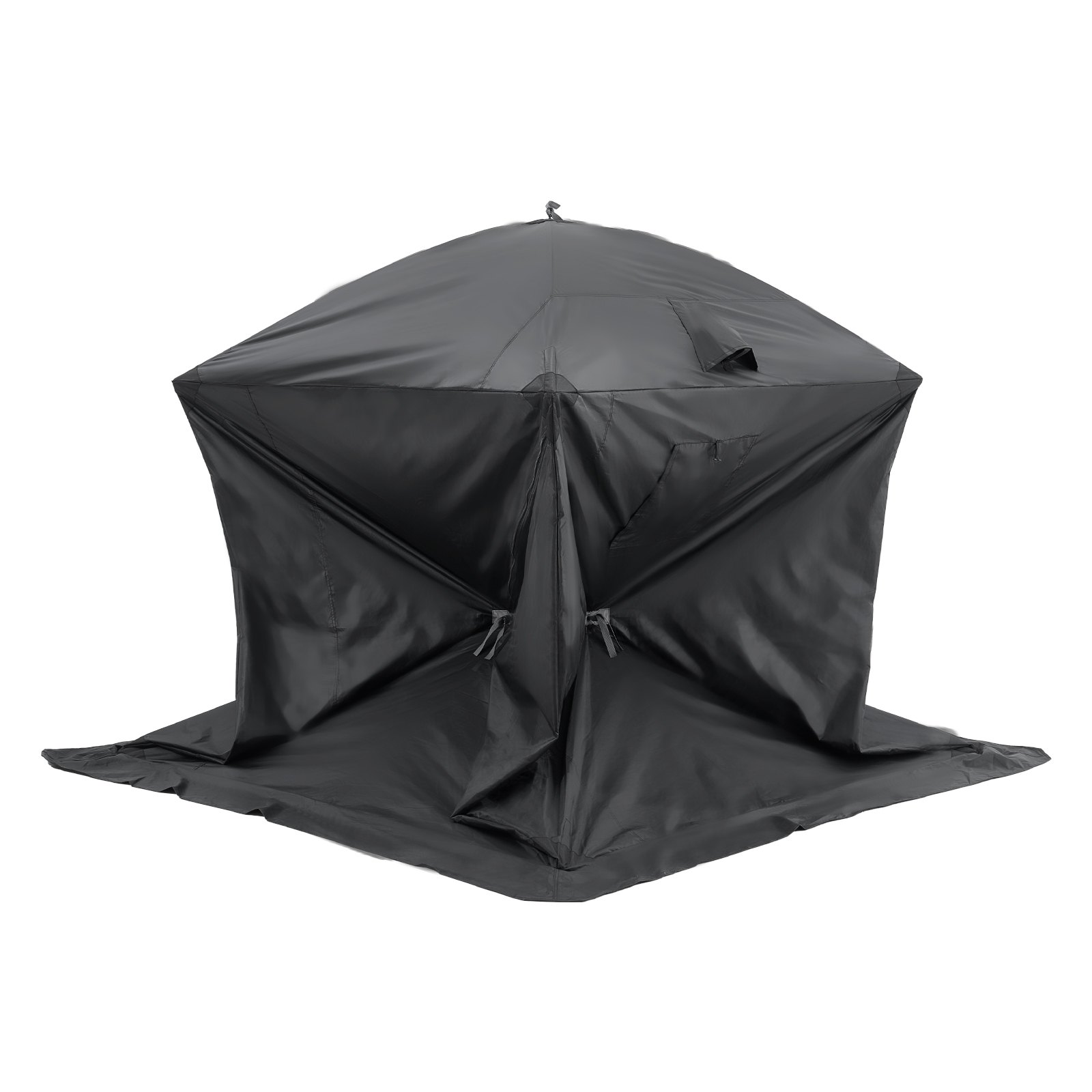 VEVOR Tenda da Pesca sul Ghiaccio 2,3 x 2,3 x 2 m Rifugio Portatile per Pesca sul Ghiaccio per 3-4 Persone, Tessuto Oxford 300D Impermeabile, con Ancore, Corde, Borsa da Trasporto, per Pesca Invernale