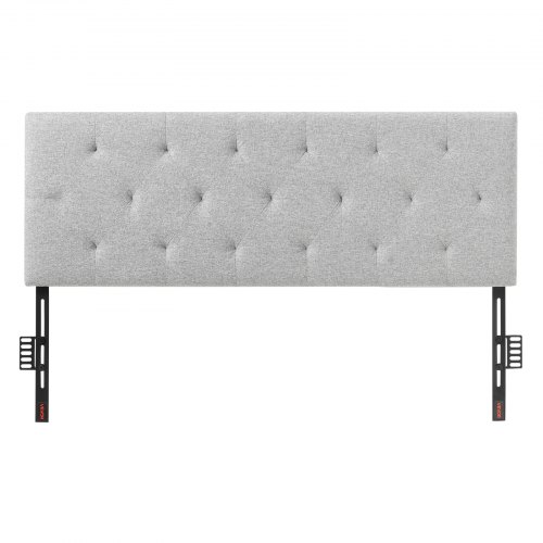 VEVOR Testiera per Letto, Completa Dimensione Altezza Regolabile Grigio