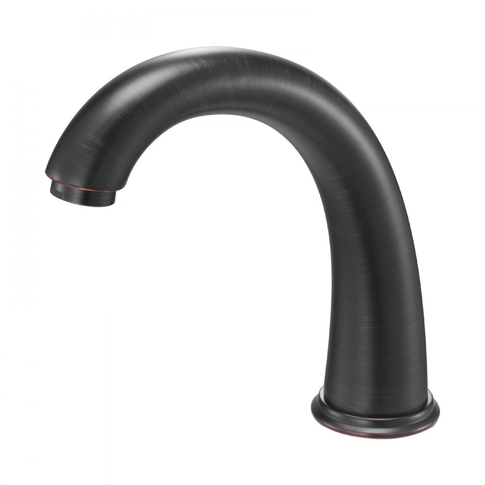 VEVOR Rubinetto per Vasca da Bagno, Set con 2 Maniglie, Miscelatore Vasca da Bagno in Acciaio Inossidabile con Beccuccio ad Arco Alto per Montaggio su Ponte per Adulti, Colore Bronzo