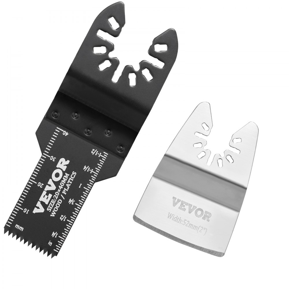VEVOR Set di Lame Oscillanti 30 Pezzi in HCS 8 Tipi di Lame per Utensile Multifunzione Taglio di Legno Metallo, Kit di Lame Multifunzione Totale 30 Pezzi Sostituibili 8 Tipi per Utensili Oscillanti
