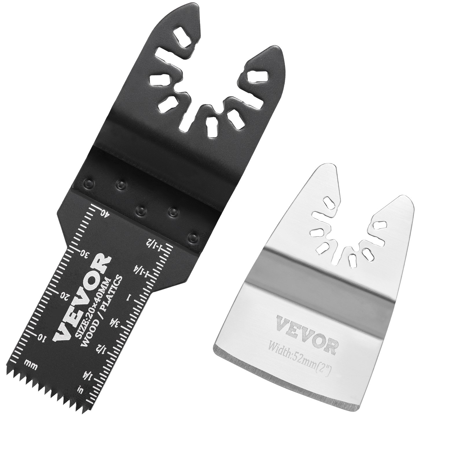 VEVOR Set di Lame Oscillanti 30 Pezzi in HCS 8 Tipi di Lame per Utensile Multifunzione Taglio di Legno Metallo, Kit di Lame Multifunzione Totale 30 Pezzi Sostituibili 8 Tipi per Utensili Oscillanti