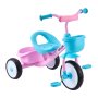 VEVOR Triciclo per Bambini da 2 a 5 Anni, Triciclo con Sedile Regolabile Cestino Posteriore Portaoggetti Telaio in Acciaio al Carbonio, Triciclo per Bambini con Manubrio Ruote in EVA, Rosa + Blu