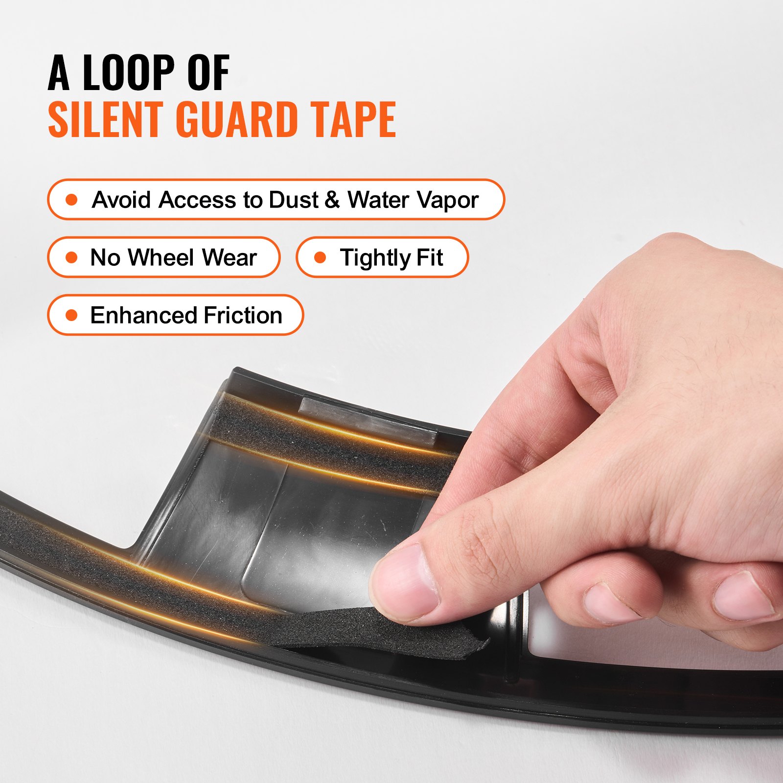 VEVOR Copricerchi Coprimozzo 550 mm Modello Y, Coprimozzo Completamente Adattato con Chiusura a Scatto, Nastro Protettivo e Foro per Ugello della Valvola, Coprimozzo in ABS e PC con Fibbia Migliorata