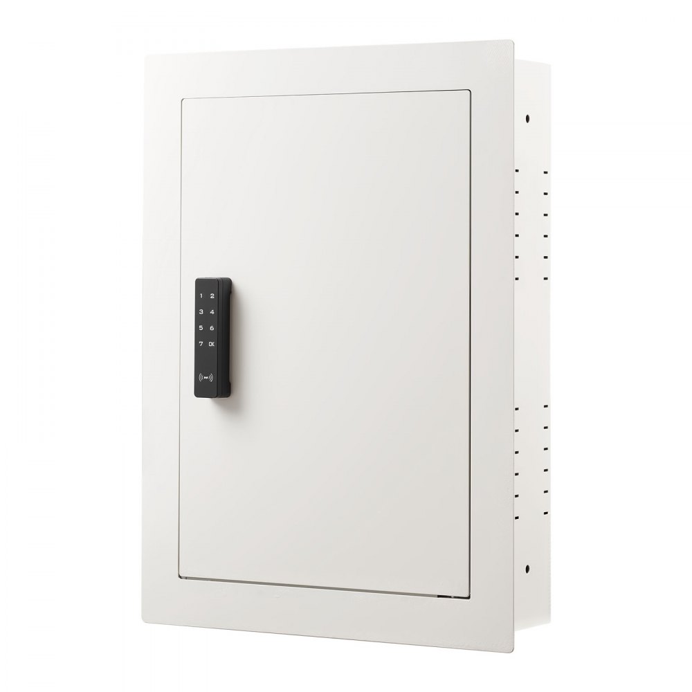 VEVOR Cassaforte a Muro da 102 x 413 x 559 mm con Password e Chiave, Alloggiamento Integrato in Acciaio Laminato a Freddo Q235 con Ripiani Regolabili e Illuminazione a LED, per Denaro, Gioielli