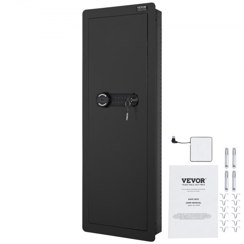 VEVOR Cassaforte A Muro Da 103 X 370 X 1100 Mm Con Password E Chiave Alloggiamento Integrato In Acciaio Laminato A Freddo Q235 Con Ripiani Regolabili E Illuminazione A Led Per Denaro Gioielli 94756962
