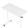 VEVOR Scrivania Regolabile in Altezza, Postazione Sit-Stand Mobil, Piano di Tavolo da 810 x 410 mm, Ruote Bloccabili e Gancio Portaoggetti, Capacità Massima di 25 kg, Ideale per Casa e Ufficio, Bianco