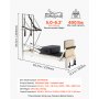 VEVOR Macchina Pilates Reformer Mezza Torre 181kg Telaio Lega di Alluminio Attrezzatura per Allenamento Forza, Flessibilità, Mobilità del Corpo, Palestra, Lunghezza 2,4 m, per Principianti, Avanzati