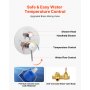 VEVOR Sistema Doccia a Pioggia per Bagno con Soffione Tondo 254 mm e Doccetta, Set di Rubinetti da Doccia a Parete, con Valvola in Ottone e Kit di Finitura, Rubinetto Doccia, Argento Cromato