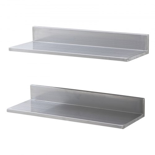 Mensola Da Parete In Acciaio Inox 80x30x57 Cm - 2 Ripiani Regolabili Per Cucina - Foto 4