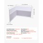 VEVOR Pareti Divisorie per Ufficio Divisori per la Privacy, 1,83 m x 1,22 m, Confezione da 2, in PET con Coperture per Prese, Pannelli per la Privacy Indipendenti per Ufficio, Biblioteca, Scuola