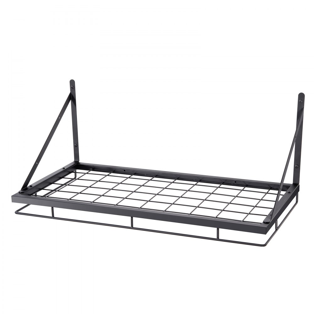 VEVOR Portaoggetti a Parete per Pentole Padelle da Cucina Portapentole Lungehzza 61 cm con 12 Ganci a S Portapentole Carico 24,94 kg Organizzatore Padelle Porta Utensili da Cucina Ristorante Hotel